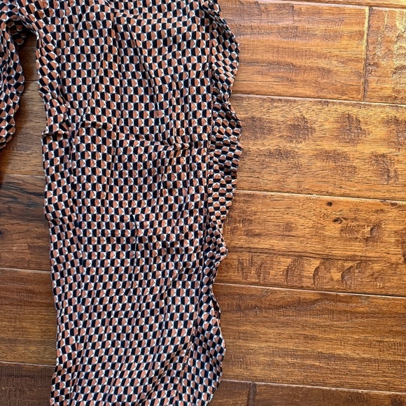 Anthropologie Ett Twa Geometric Ruffled Geometric Print Jogger Pants, Size Small - Picture 7 of 11